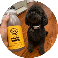 testimonial1 Verified pet owners providing testimonials and 5-star reviews for Super Paws Juice